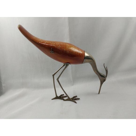 De Stijl Firenze Italy 1970s Wood, Silvered Metal, Bird Sculpture. - Picture 2 of 12